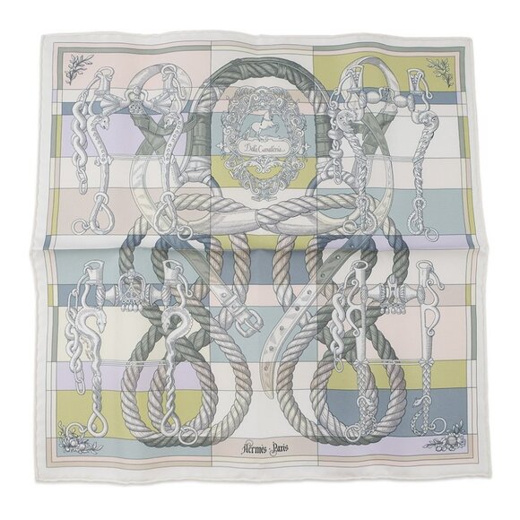 HERMES Gavroche della Cavalleria Size 45 Silk100% Multicolor - Picture 1 of 2